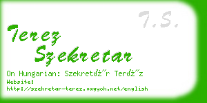 terez szekretar business card